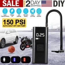 150 PSI Air Compressor Tire Inflator Fits Car Moto Bike Tires Air Pump Cordless