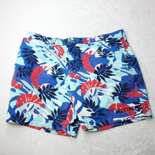 Tommy Hilfiger Shorts Mens Size 42x7 Floral Hawaiian Multicolor Casual Adult
