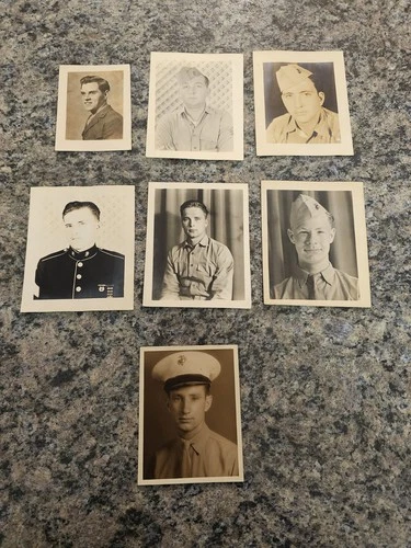 WWII U.S. Soldier Real Photo Lot Of 7 Handsome Gay Interest Military World War 2