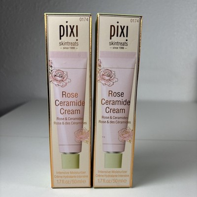 2 PIXI Skintreats Rose Ceramide Cream Rich Intensive Moisturizer 1.7 oz NIB 0174