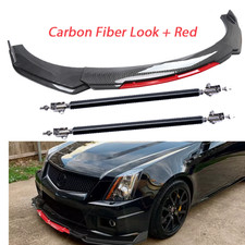 For Cadillac Xts Ats Carbon Fiber Front Bumper Lip Spoiler Splitter Strut Rods For Cadillac Xts Ats Carbon Fiber Front Bumper Lip Spoiler Splitter Strut Rods