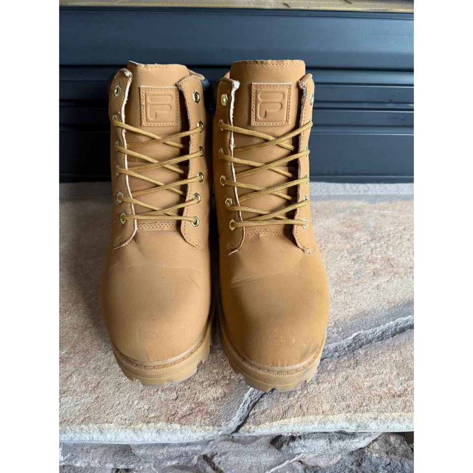 Bota Fila Edgewater 1SH40063-206 para hombre 10 1/2 lengüetas nobuck trigo ropa de calle hiphop Foto 3 de 4