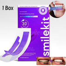 14 Pairs Purple Teeth Whitening Strips Stain Remove Stickers Tooth Whitening