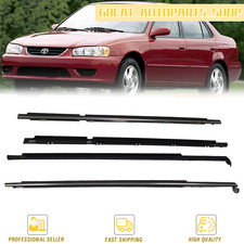 For 1995-2002 Toyota Corolla Weather Strips Window Moulding Trim Seal Belt 4 Pc For 1995-2002 Toyota Corolla Weather Strips Window Moulding Trim Seal Belt 4 Pc
