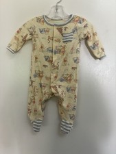 Disney Baby Unisex Cute Winnie The Pooh Cotton Snap-Up Sleep  Play Yellow 0-3M