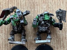 WARHAMMER 40K ORK NOB METAL FIGURES x 2 OOP  GAMES WORKSHOP
