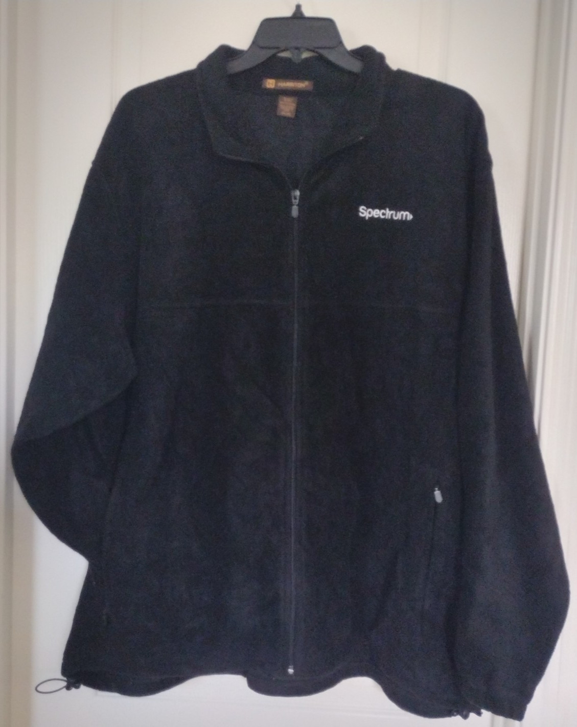 Mens Harriton Black Fleece logo "SPECTRUM" Jacket Size 4XL Full zip Pocket w/zip