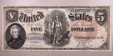 1880 $5 Woodchopper Legal Tender Note Fr. 76 ***RARE ORIGINAL NOTE***