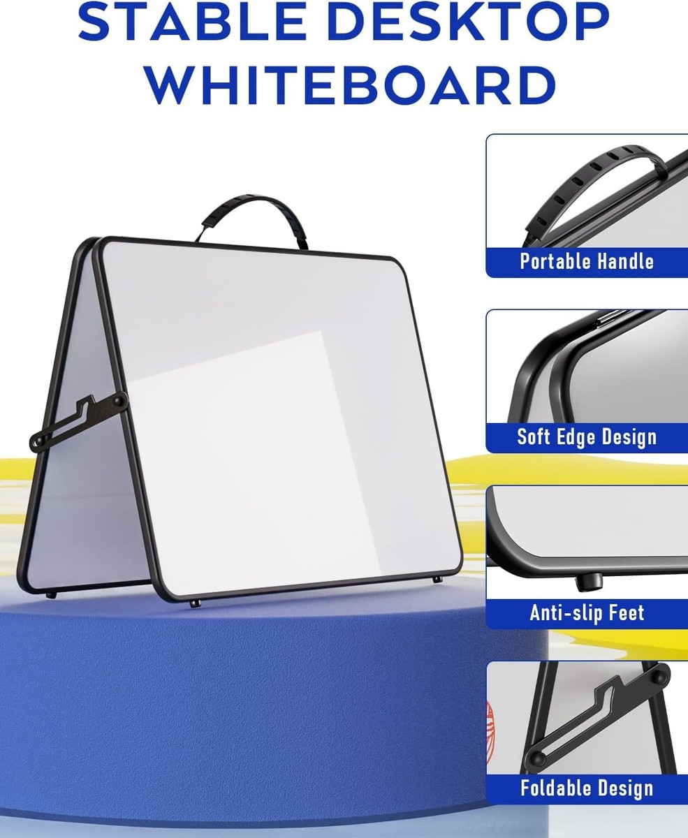 Nicpro 2 STKS Dry Erase Whiteboard A3, dubbelzijdig 30 x 42 cm wit bord
