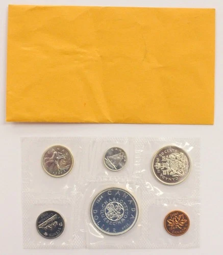 1964 Canada Royal Mint Prooflike PL 6-Coin Mint Set - 1.11 Troy Oz Silver