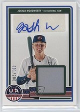 2023 USA Baseball Stars & Stripes Signature Materials Joshua Woodworth Auto tj1