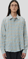 mfpen herreekvipering pale blue structured check Men's XS Long Sleeve 💫