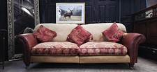 TETRAD EASTWOOD GRAND 4 SEATER LEATHER & FABRIC SOFA DELIVERY AVAILABLE 