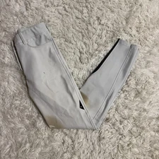 Women’s Size IT40 White Equiline Knee Patch Horseback Riding Breeches 