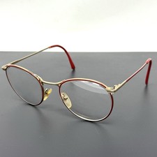 Vintage RALPH LAUREN POLO 528 R11 Eyeglasses RED Gold Italy Metal Retro 49  19