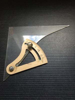 Vintage Bruning Adjustable Triangle Drafting Tool 70 125 as Parts Incomplete