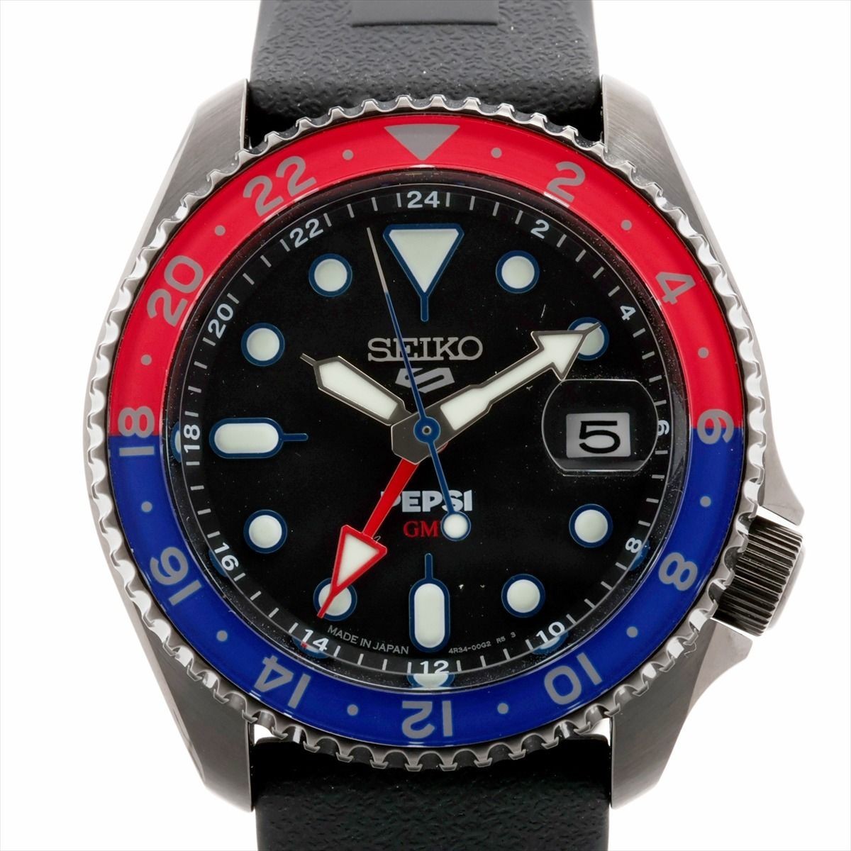 Pepsi AT 5 Rubber SS Dial Black Sports SEIKO - VintageWatches.PK Pepsi AT 5 Rubber SS Dial Black Sports SEIKO - vintagewatches.pk