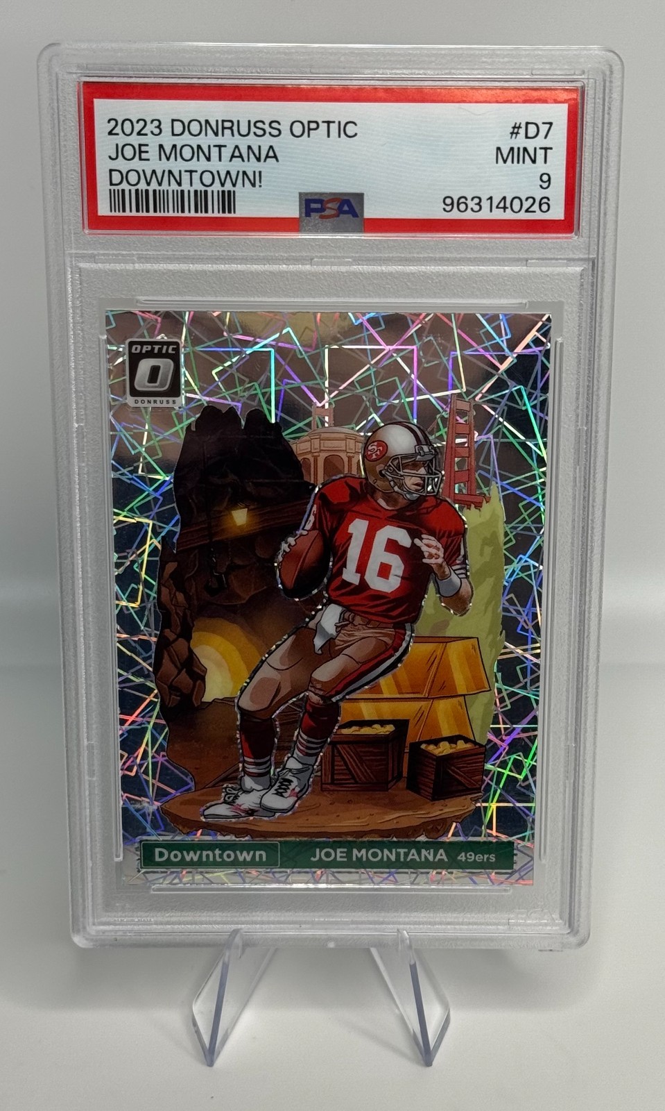 2023 Donruss Optic JOE MONTANA "DOWNTOWN" PSA Mint 9