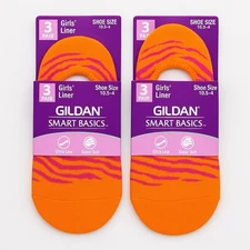 🧦 Gildan Smart Basics Girls’ Liner Socks – 2 Packs (6 Pairs Total)