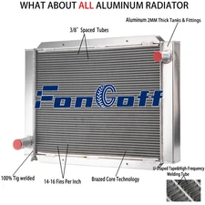 Universal 4~Row Aluminum Cooling Radiator Overall Size 31" W x 21" H NEW
