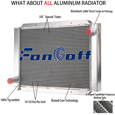 2- ROW Aluminum Radiator for Airboat 31''W x 21''H 209000 Universal Radiator/
