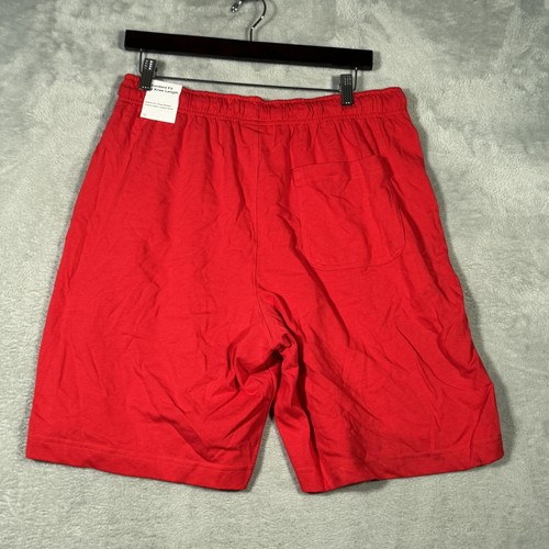 Nike Sportswear Club Shorts Mens Large Red Jersey Stretch BV2772-658 Basketball - Picture 6 of 11