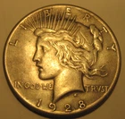 1928 * KEY Date * SILVER PEACE DOLLAR as Seen * USA ONLY Please! * USA FREE SHIP