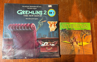 Vintage Gremlins 2-The New Batch LaserDisc SEALED Book Eraser Gizmo lot