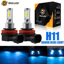 2X H11 H8 H9 LED Headlight Fog Light High Low Beam Bulbs Kit 8000K Ice Blue 160W