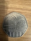 Public Libraries 50p Fifty Pence Coin 1850-2000 Circulated