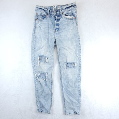 Daze Women's Jeans Distressed Button Fly Light Wash Size 25 Tough Love 
