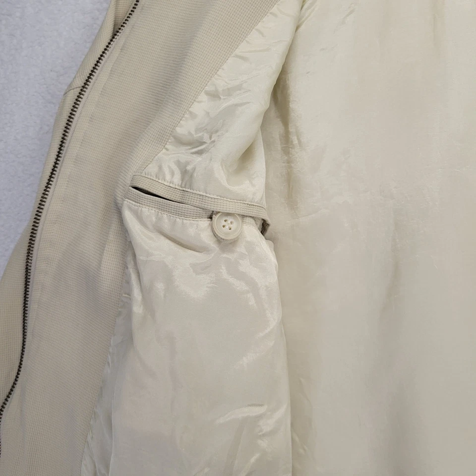 Per Lui Per Lei Jacket Mens Large Silk Bomber Timeless Luxury Capsule Wardrobe - Image 3 of 4