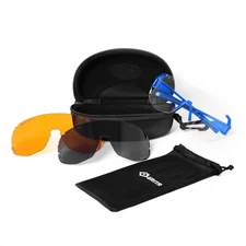 GRITR Shooting Safety Glasses w/ Interchangeable Lenses & Eva Case - All Colors