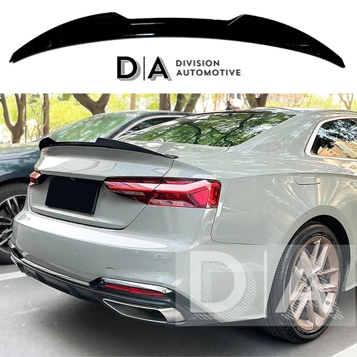 GLOSS BLACK REAR BOOT TRUNK SPOILER WING FOR AUDI A5 S5 F5 B9 2DR COUPE 2017-23