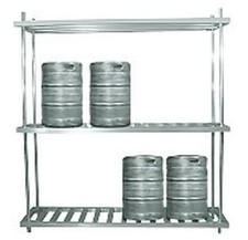Advance Tabco KR-72-X 72" x 20" x 76" Aluminum Keg Rack with 8 Keg Capacity