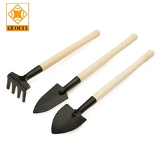 3 Piece Wood Handle Garden Tool Set Garden Mini Tool Set Planting Gardening