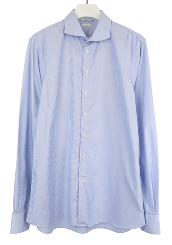 Chemise Habillée Suitsupply Extra Slim Fit Taille 39/15.5 - Bleu Rayé, Occasion Très Bon état