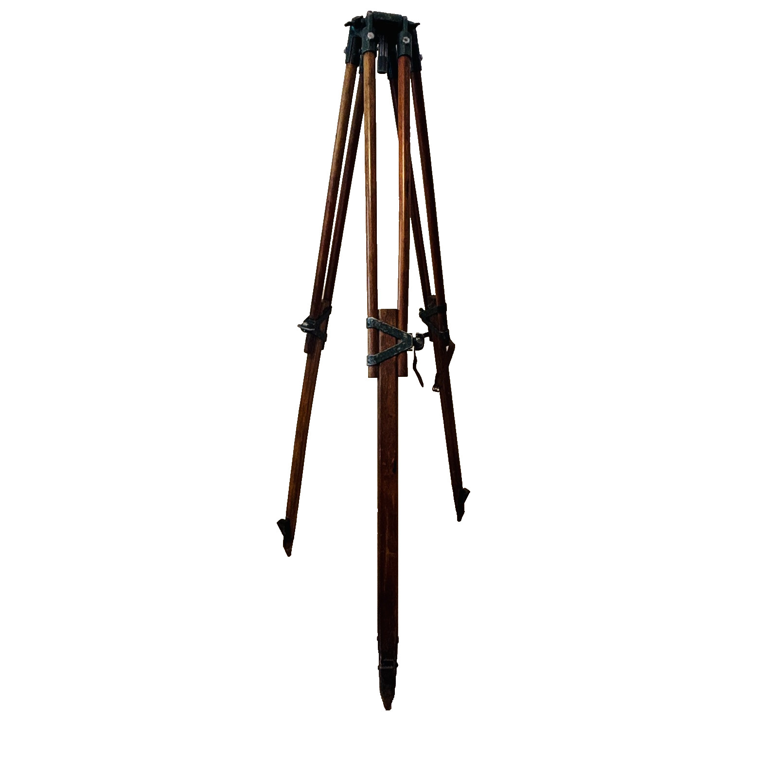 WOODEN TRIPOD SURVEYORS THEODOLITE WATTS VINTAGE
