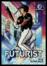 Nick Gonzales 2021 Bowman Futurist Rookie Chrome Card RC #FUT-NG Pittsburgh. rookie card picture
