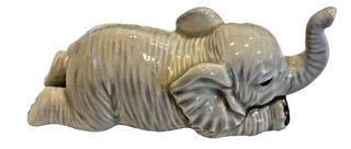 Vintage Norcrest Porcelain Elephant Figurine #A126