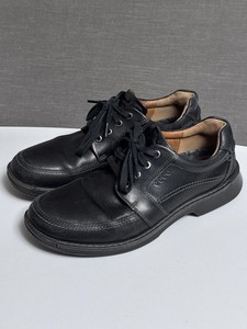 Ecco Shoes Mens Size 9.5 Black Leather Derby Dress‎ Lace Up Comfort Shock Point Ecco Black Leather Shock Point Lace Up Dress Men main image 4