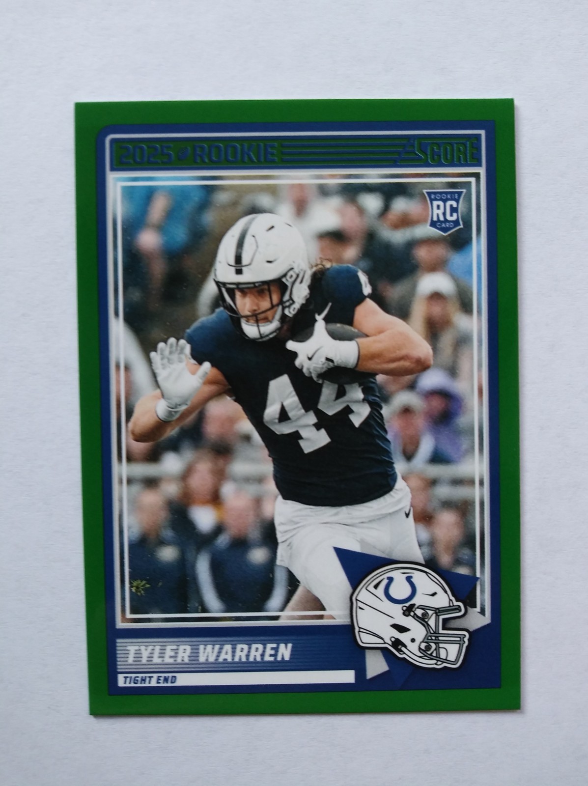 Tyler Warren - 2025 Panini Score "Green" #21 (RC) Indianapolis Colts 