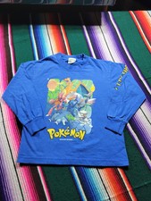 Vintage Pokemon 2001 Nintendo Long Sleeve T-Shirt Size Youth Small