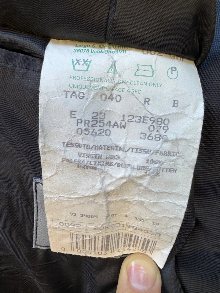 Blazer Missoni Hombres 40R Gris Carbón Lana Abrigo Deportivo Chaqueta de Carrera Hecho en Italia Foto 4 de 4