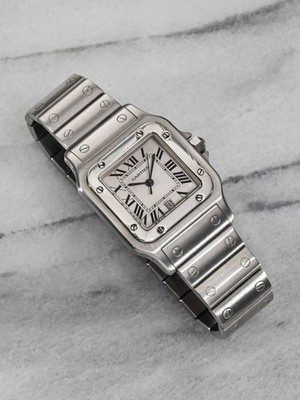 Vintage Cartier Santos Ref 1564 80s Black Roman Dial 29x41mm Steel