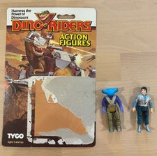 Dino Riders Six Gill & Orion with Card Back Tyco Vintage
