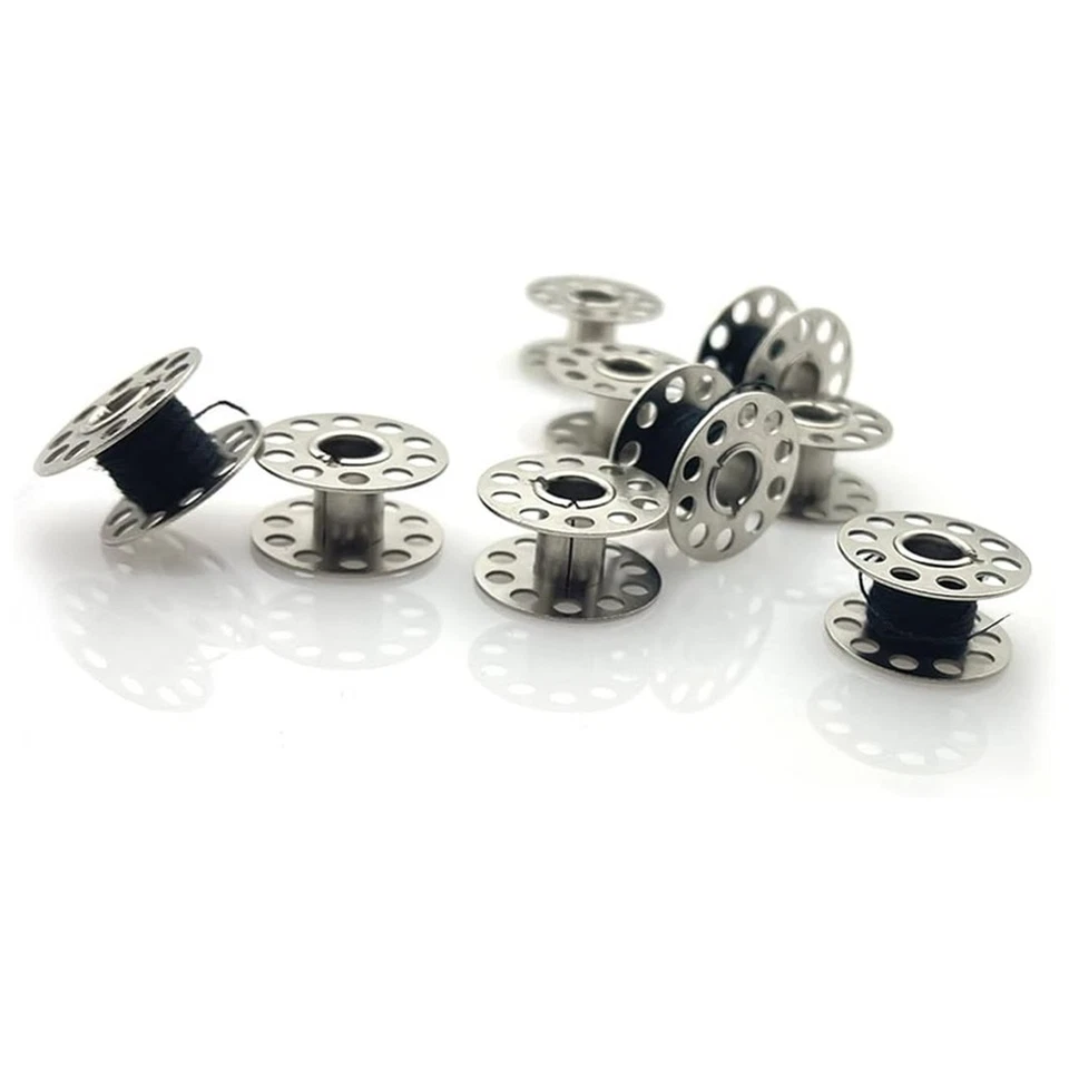 25 Pcs Metal Bobbins for Sewing Machine with Storage Box  Easy Install E6K53504 - Image 3 of 4
