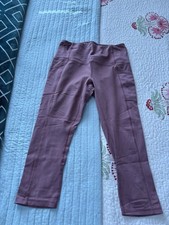 Women's Mauve High Rise calves, Leggings Solid Stretch Knit Size Regular