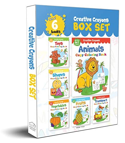 Creative Crayons Super Pack: Pack of 6 Crayon Copy Colour Books for Kids - Image 5
