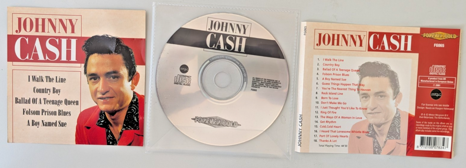 Johnny Cash Johnny Cash Compilation CD 2001 NO CASE CD in a plastic sleeve FG065